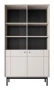 Regał Japandi 104 cm z 2 zamykanymi szafkami do salonu Kaszmir