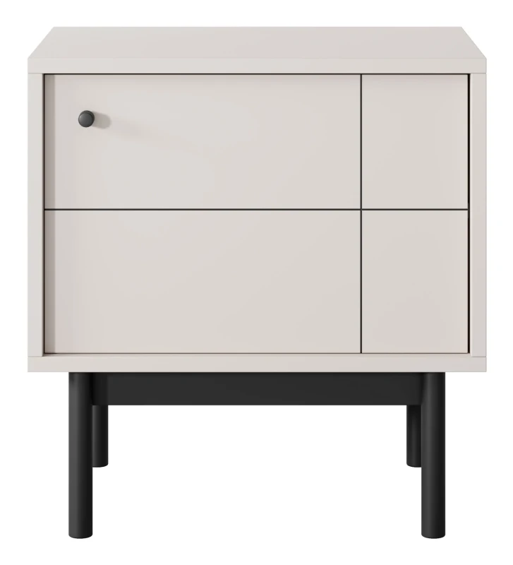 Szafka nocna Japandi 54 cm drewniane nóżki do sypialni Kaszmir