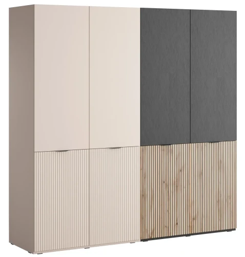 Zestaw 2 szaf modułowych Sandbox Nova beż piaskowy + Sento czarny grafit