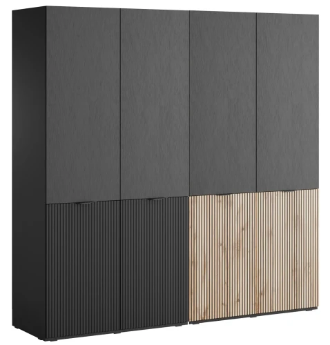 Zestaw 2 szaf modułowych Sandbox Nova czarny grafit + Sento czarny grafit