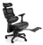 Fotel ergonomiczny siatkowy Ergothrone z podnóżkiem czarny