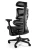 Fotel ergonomiczny siatkowy Ergothrone z podnóżkiem czarny