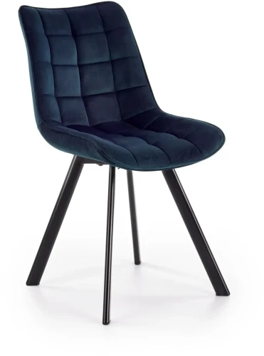 Krzesło K332 tapicerowane do jadalni granatowy/czarny