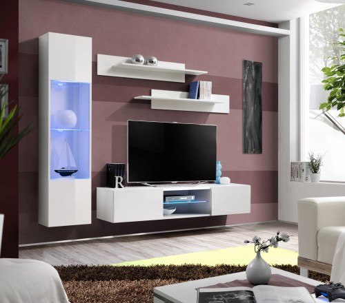 Meblościanka Fly R3 zestaw 4 elementy z oświetleniem LED do salonu