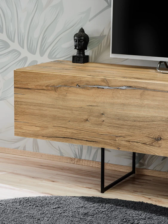 Meblościanka Rise 240 cm z oświetleniem LED do salonu dąb flagstaff