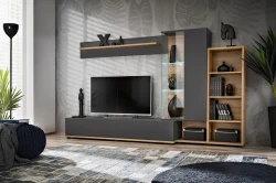 Meblościanka Silk II 240 cm zestaw 4 elementy z LED do salonu