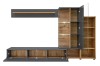 Meblościanka Silk II 240 cm zestaw 4 elementy z LED do salonu antracyt