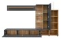 Meblościanka Silk II 240 cm zestaw 4 elementy z LED do salonu antracyt