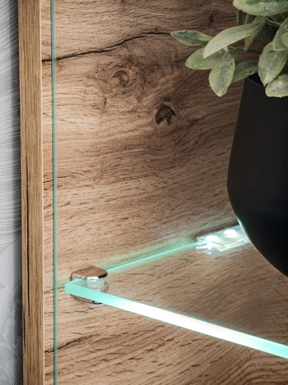 Meblościanka Silk II 240 cm zestaw 4 elementy z LED do salonu antracyt