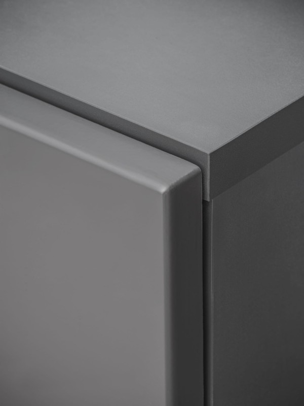 Meblościanka Silk II 240 cm zestaw 4 elementy z LED do salonu antracyt