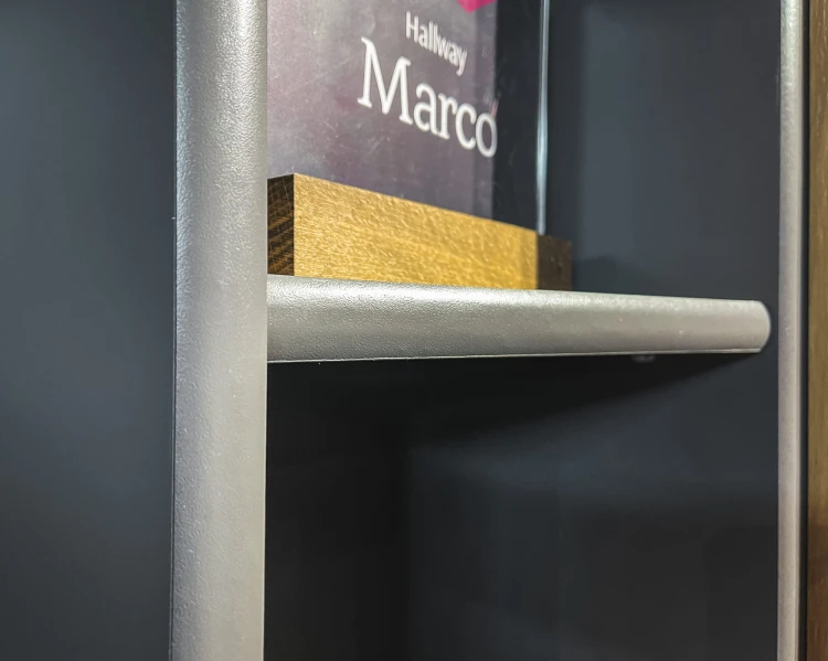 Zestaw mebli do przedpokoju Marco IV sześć elementów antracyt/dąb artisan
