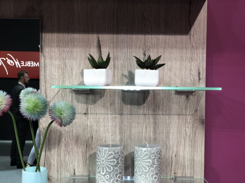 Zestaw mebli do przedpokoju Gustavo IX sześć elementów dąb wellington/biały połysk