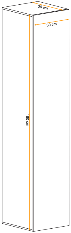 Szafka wisząca Switch I 30 cm z 3 półkami do salonu dąb wotan