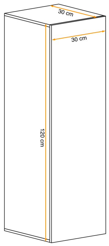 Szafka wisząca Switch II 30 cm z 2 półkami do salonu dąb wotan