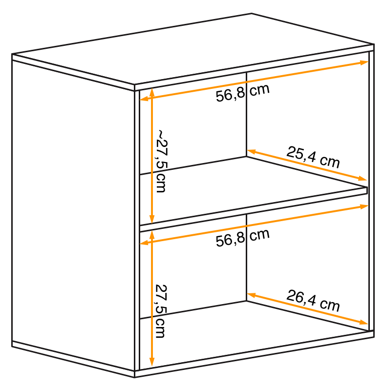 Szafka wisząca Switch III 60 cm z 1 półką do salonu dąb wotan