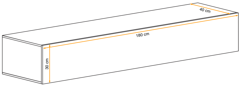 Szafka RTV Switch I 180 cm trzy komory do salonu dąb wotan