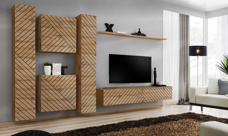 Meblościanka Switch Lamel VI zestaw 6 elementów do salonu wotan