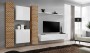 Meblościanka Switch Lamel VI zestaw  6 elementów do salonu wotan/biały