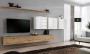 Meblościanka Switch Lamel VII zestaw 7 elementów do salonu wotan/biały