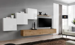Meblościanka Switch Lamel X zestaw 6 elementów do salonu