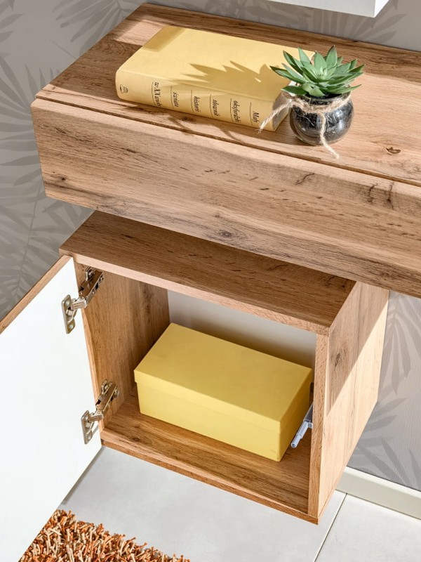 Szafka wisząca Easy VI 40 cm kwadratowa do przedpokoju dąb wotan