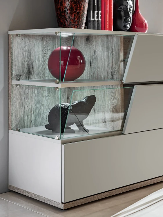 Komoda Silk 120 cm z oświetleniem LED do salonu
