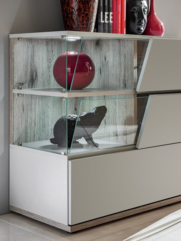 Komoda Silk 120 cm z oświetleniem LED do salonu