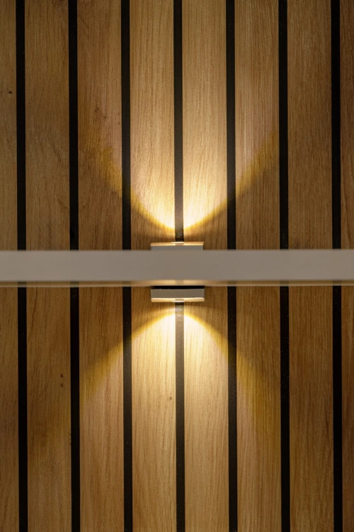 Meblościanka Gusto LUX A z oświetleniem LED do salonu kaszmir/dąb artisan