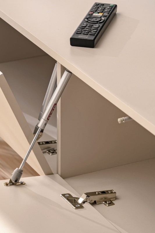 Meblościanka Gusto LUX A z oświetleniem LED do salonu kaszmir/dąb artisan