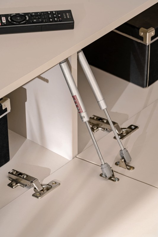 Meblościanka Gusto LUX B z oświetleniem LED do salonu kaszmir/dąb artisan