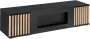 Szafka RTV Cameron 163 cm z biokominkiem do salonu czarny/hickory jackson