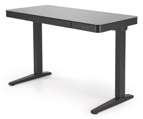 Biurko B52 z funkcją regulacji wysokości i ekranem dotykowym czarny