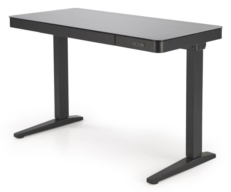 Biurko B52 z funkcją regulacji wysokości i ekranem dotykowym czarny