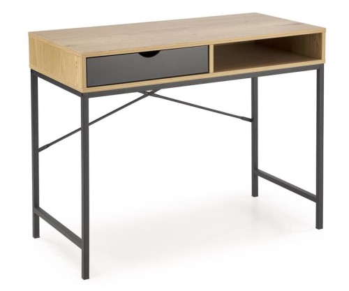 Biurko B50 z szufladą naturalny/czarny