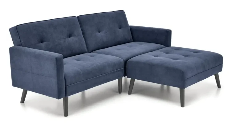 Sofa rozkładana Cornelius z funkcją narożnika niebieski