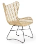 Fotel wypoczynkowy Indiana rattan naturalny/czarny