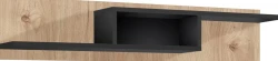 Półka Cross 150 cm do salonu hickory jackson/czarny