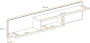 Półka Cross 150 cm do salonu hickory jackson/czarny