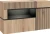 Komoda Cross 150 cm z oświetleniem LED do salonu hickory jackson/czarny