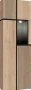 Witryna wysoka Cross 70 cm z LED do salonu hickory jackson/czarny