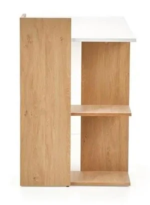 Biurko Fino 122 cm z półkami do pokoju młodzieżowego dąb złoty/biały