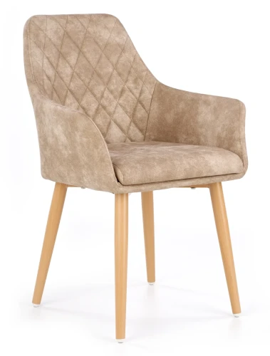 Krzesło K287 tapicerowane do jadalni beżowy