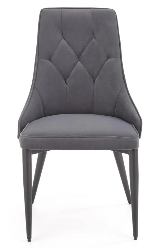 Krzesło K365 tapicerowane do jadalni popielaty/czarny