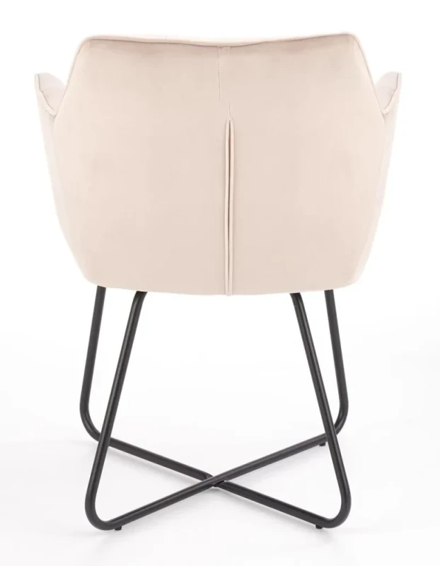 Krzesło K377 tapicerowane do jadalni beżowy/czarny