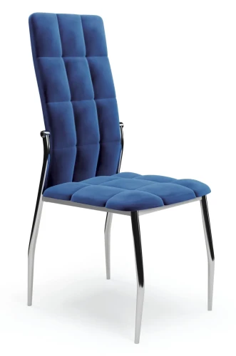 Krzesło K416 tapicerowane do jadalni granatowy