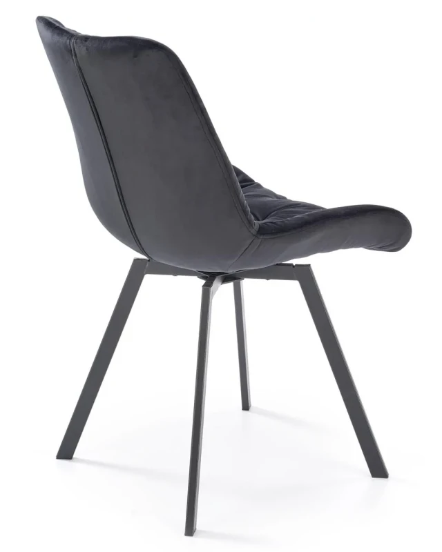 Krzesło K519 tapicerowane z obrotowym siedziskiem czarny