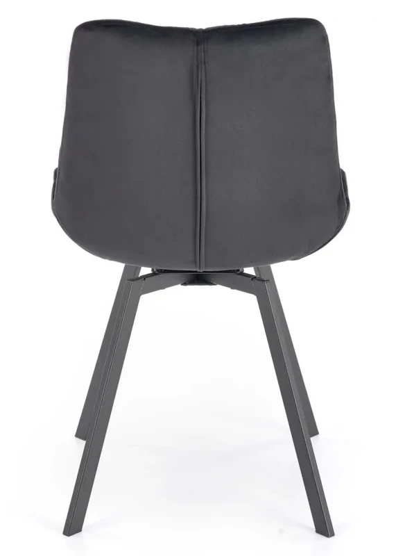 Krzesło K519 tapicerowane z obrotowym siedziskiem czarny