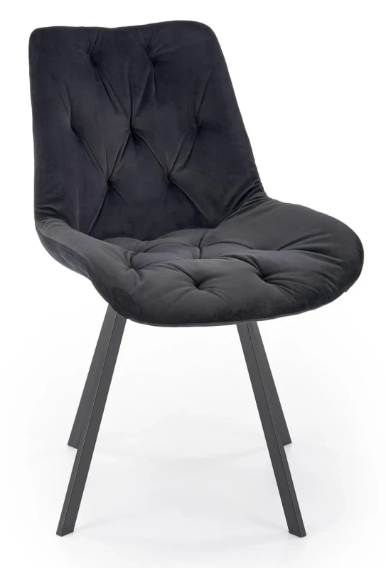 Krzesło K519 tapicerowane z obrotowym siedziskiem czarny