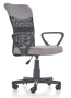 Fotel obrotowy Timmy 52 cm z siatką do pokoju młodzieżowego popiel/czarny