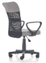 Fotel obrotowy Timmy 52 cm z siatką do pokoju młodzieżowego popiel/czarny